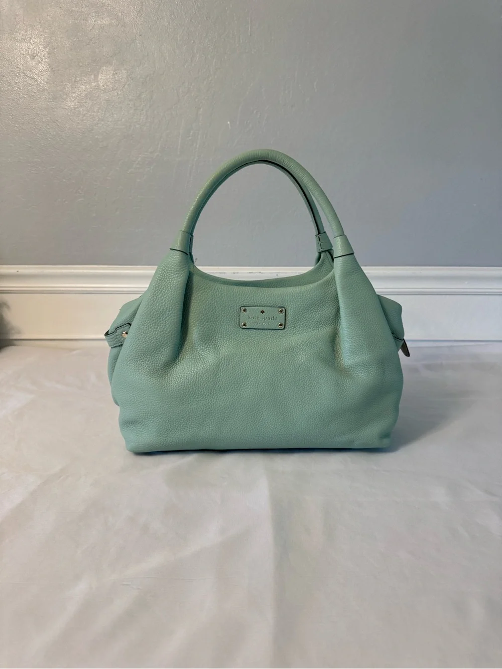 kate spade Dusty Mint Pebbled Leather Shoulder Bag